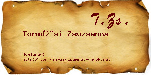 Tormási Zsuzsanna névjegykártya